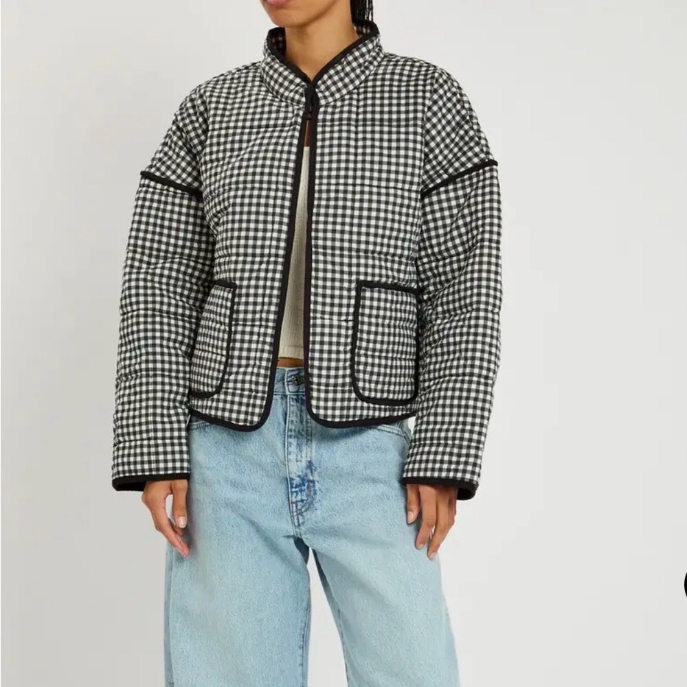 Free People Gingham Quilted Jacket - Picture 3 of 3